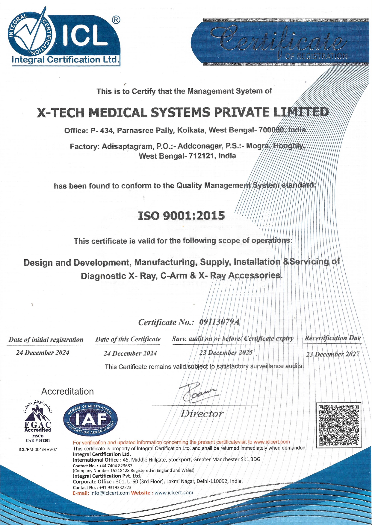 ISO 9001 2015 Certificate